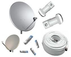 ANTENA 60CM KU + LNBF + KIT FIXAÇÃO
